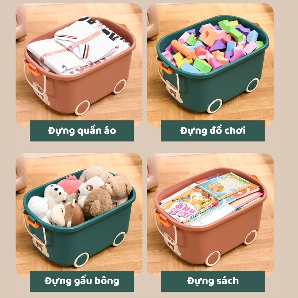 Thùng đựng đồ cho, hộp đựng đồ đa năng cho bé size to tiện lợi gọn nhẹ