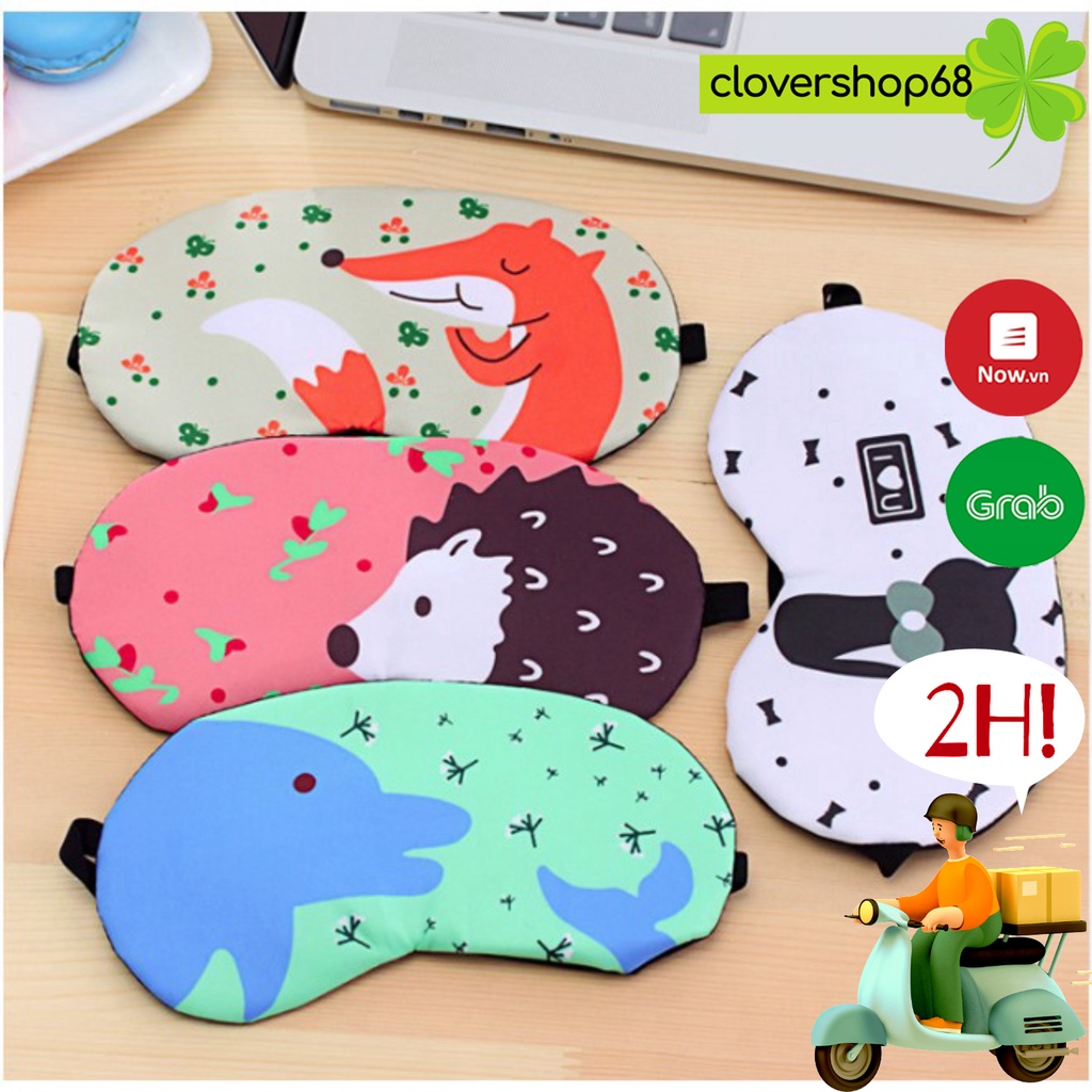 Miếng che mắt, bịt mắt ngủ kèm túi nước đẹp 🍀 Clovershop68 🍀