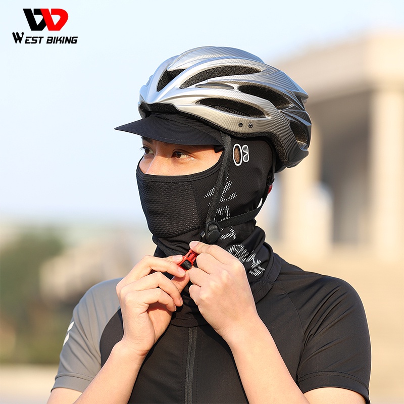 Mũ kiêm khẩu trang WEST BIKING chống tia UV thiết kế lỗ đeo kính thoáng khí tiện dụng