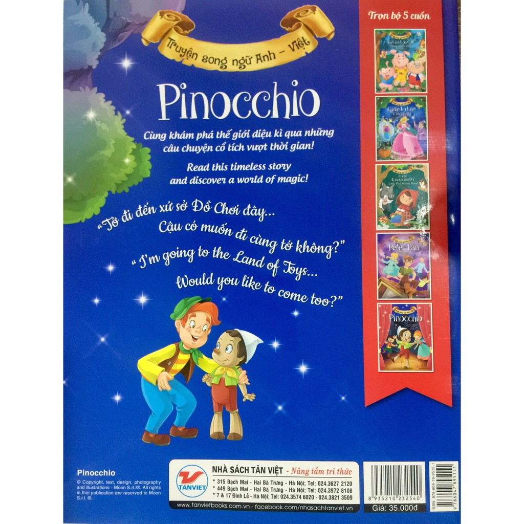 Sách - Pinocchio (Song Ngữ Anh - Việt)