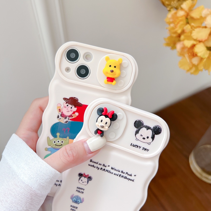 Ốp Điện Thoại Silicon Họa Tiết Hoạt Hình Mickey / Winnie Dễ Thương Chống Sốc Cho iPhone 12 13 11 PRO MAX XR 11 12 PRO