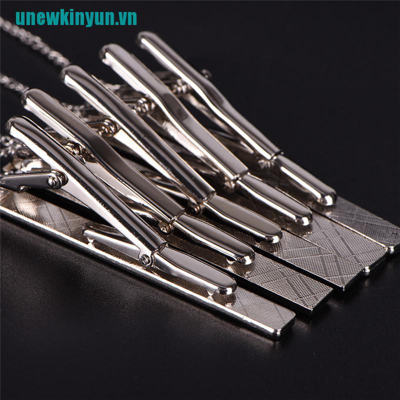 Y●Kẹp Cà Vạt Thép Không Gỉ Xi Mạ Bạc Cho Nam
