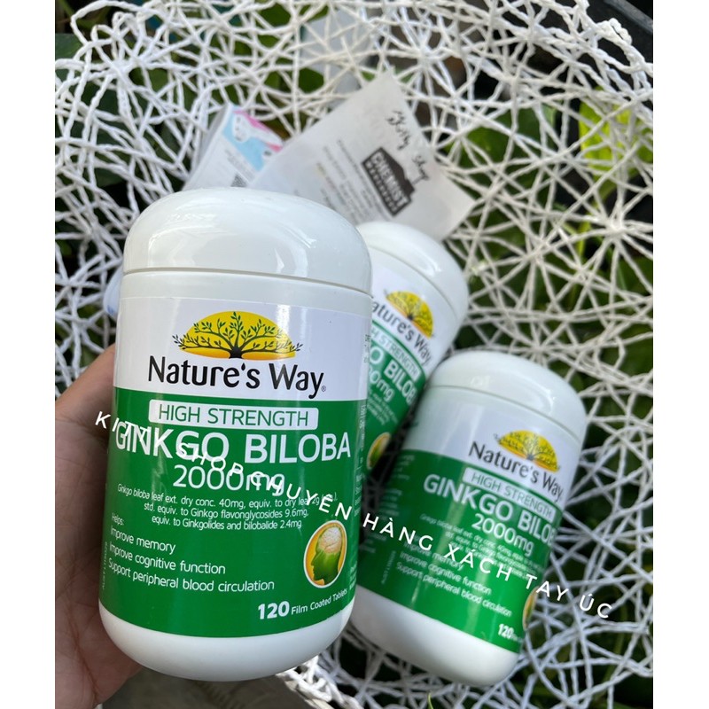 NATURE’S WAY GINKGO BILOBA 2000mg LỌ 120 VIÊN CHÍNH HÃNG