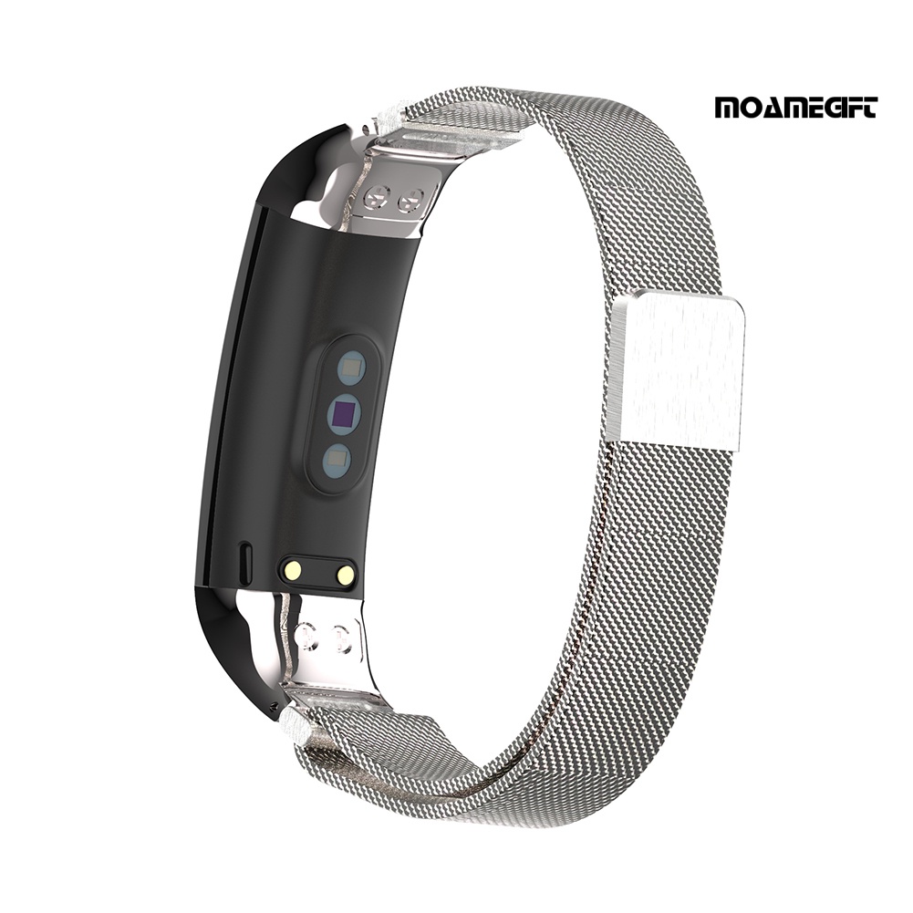 moamegift Replacement Stainless Steel Wristband Watch Strap for Huawei Honor Band 4/5