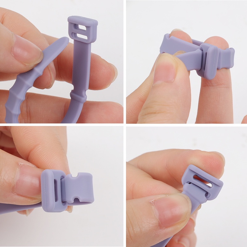 Set 5 Dụng Cụ Quấn Dây Cáp Hình Xương Cá Bằng Silicone