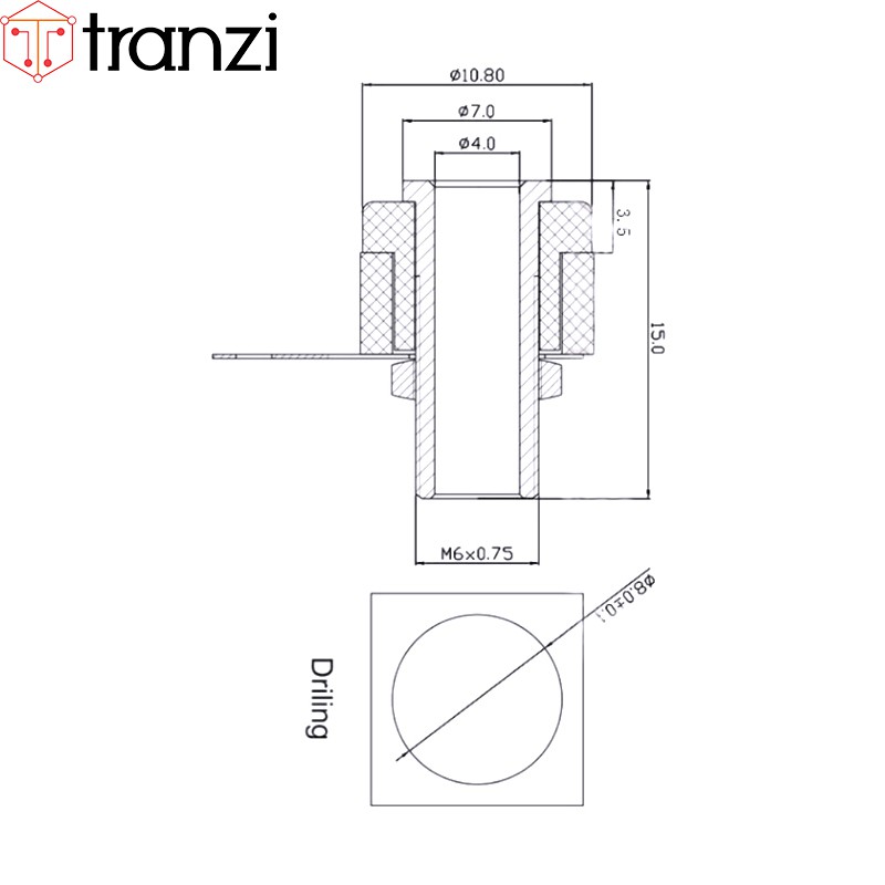 Giắc bắp chuối cái 4mm đỏ - túi 10 cái