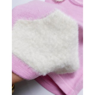 ÁO GILE LEN LÔNG THỎ BÉ GÁI SIZE 90-120