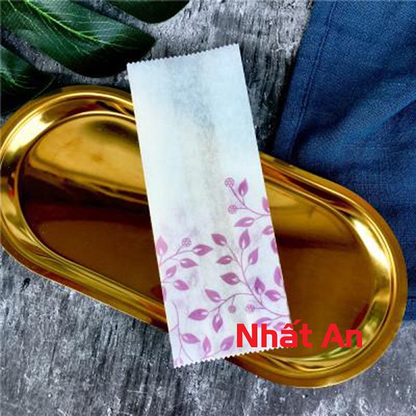 Túi bánh dứa thắt eo12.8x5x3cm Lá tím - 100 cái