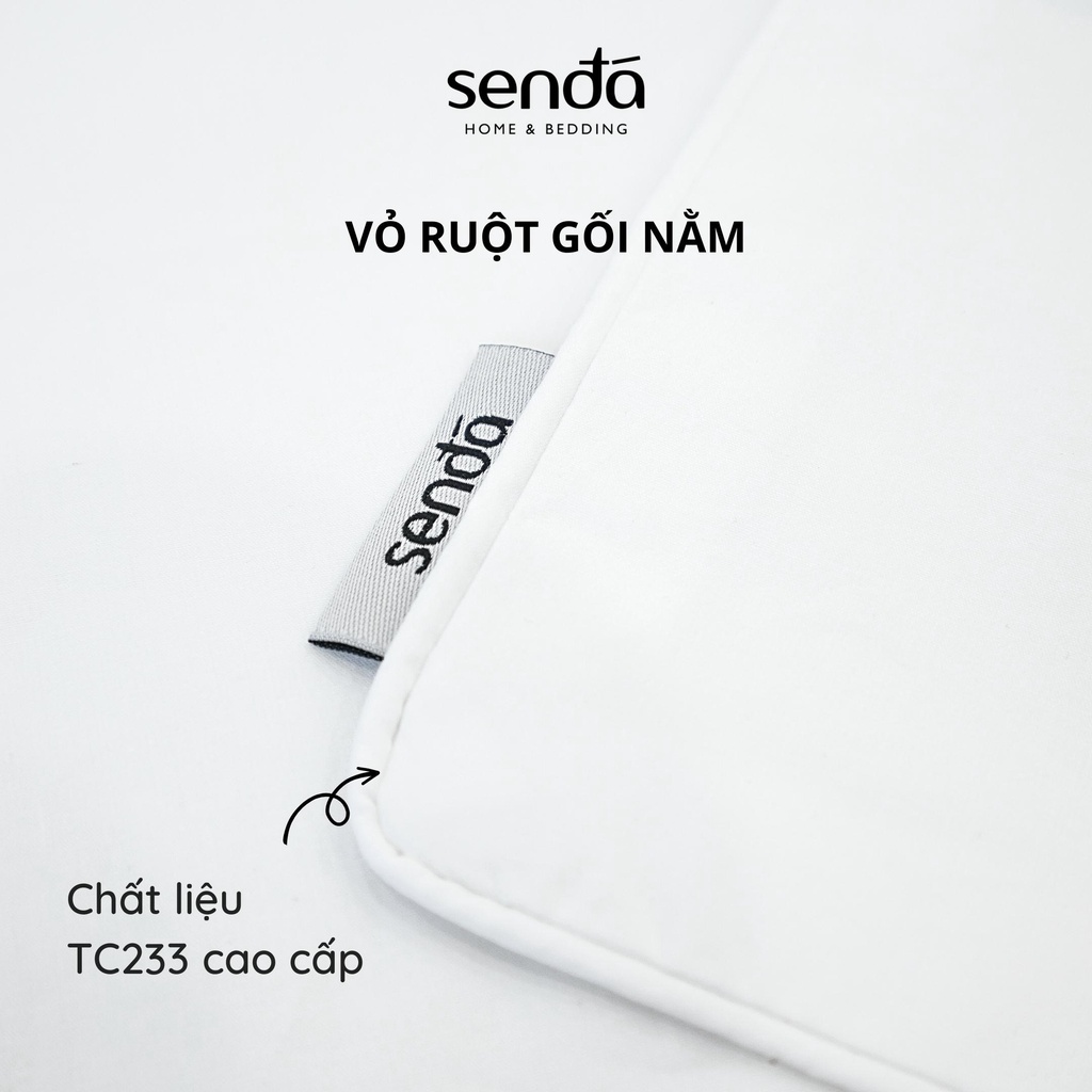 Vỏ ruột gối 3 lớp êm ái có khóa kéo 50x70 45x65 cm Sen Đá Home Bedding cao cấp trắng, bao áo bảo vệ gối nằm