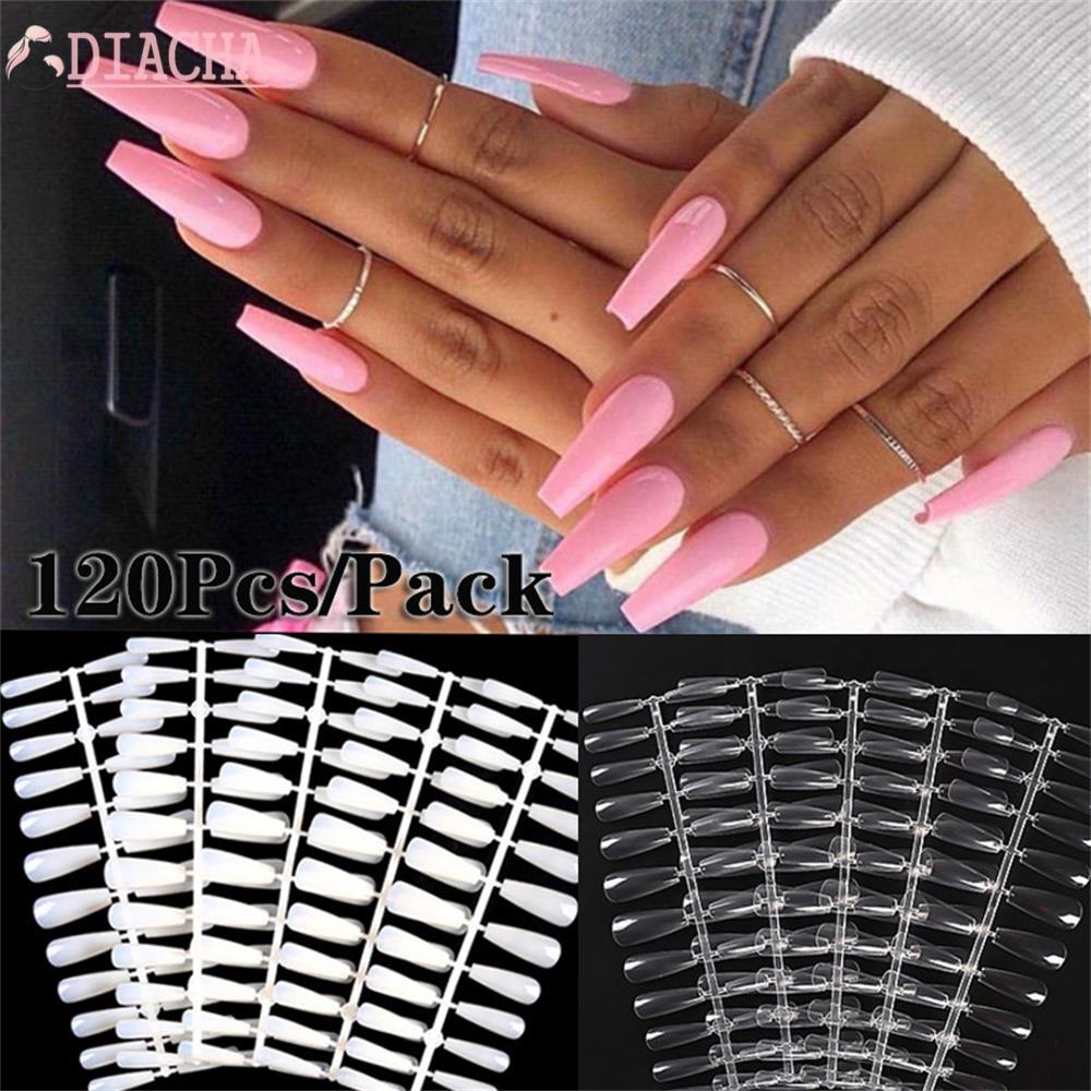 [Hàng mới về] Set 120 cái móng tay giả dùng để trang trí móng nghệ thuật