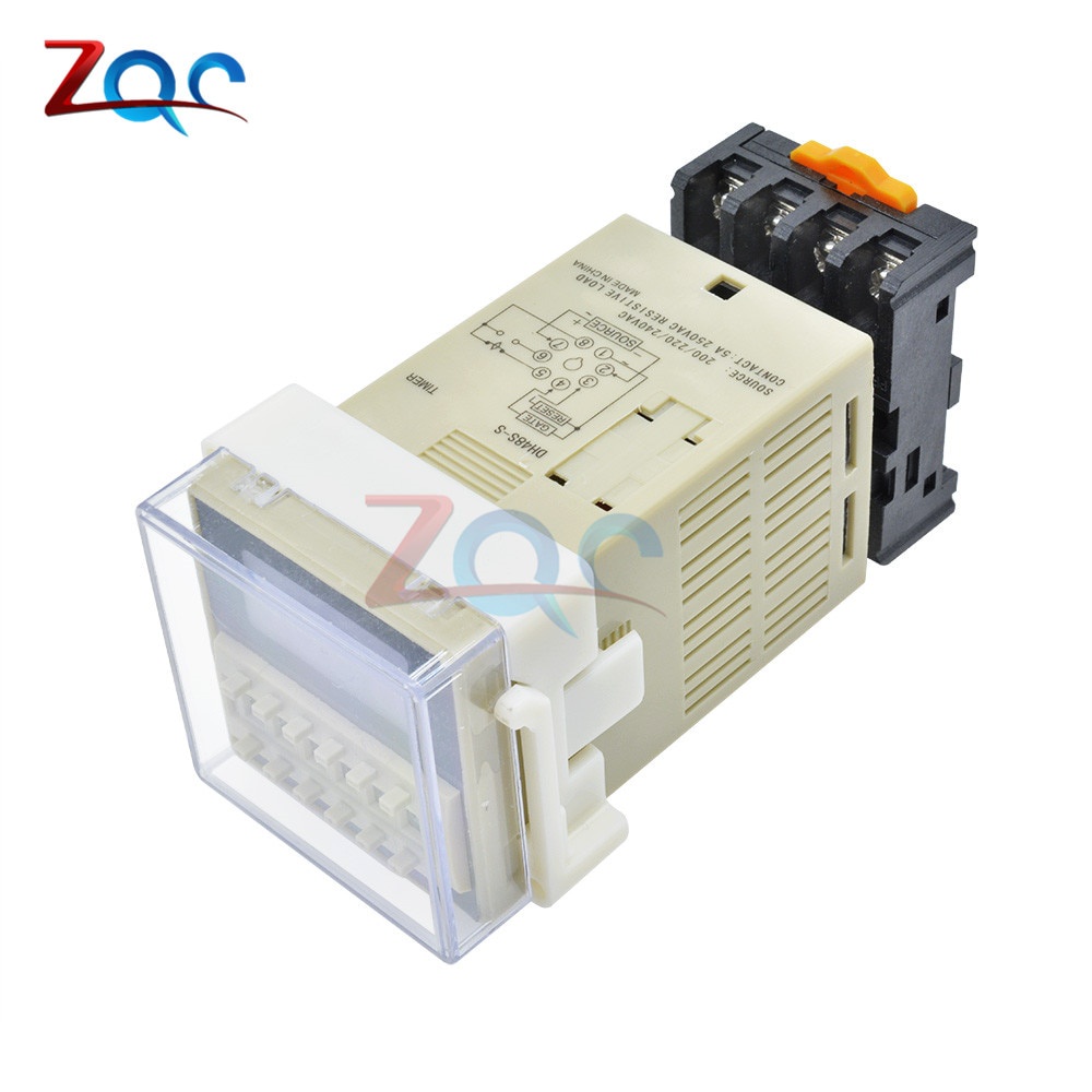 Rơ le hẹn giờ chất lượng Dh48S-S Dc 12v / Dc 24v / Ac 110v / Ac 220v 5a