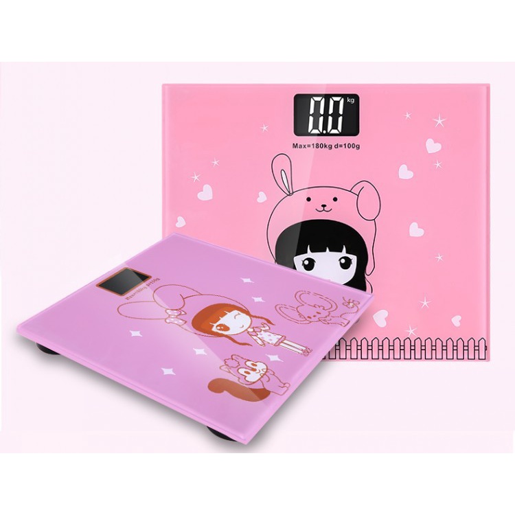 Cân điện tử hình MẶT GẤU NÂU kính cường lực