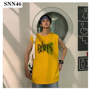 Áo Ba Lỗ Nam In Hình Chữ Paris Bán Cực Chạy - SNN46