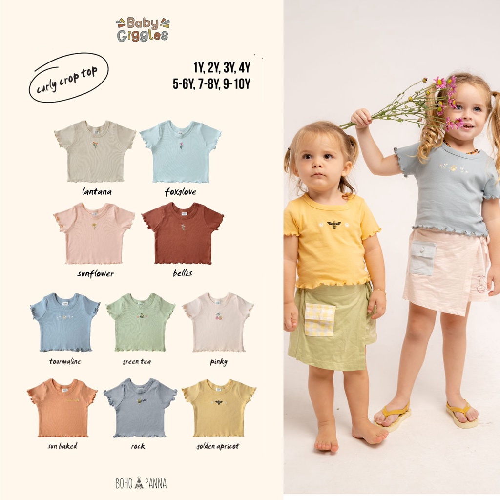 Áo Croptop Thời Trang Xinh Xắn Dành Cho Bé 5-10 Tuổi