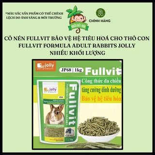 Thức ăn thỏ bọ - Cỏ nén Fullvit bổ sung dinh dưỡng cho thỏ con chính hãng Jolly 500 gram, 1kg dành cho thỏ