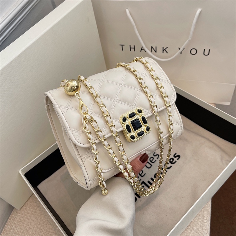 IELGY Túi Đeo Chéo Dáng Vuông Nhỏ Màu Trơn Thời Trang Cho Nữ