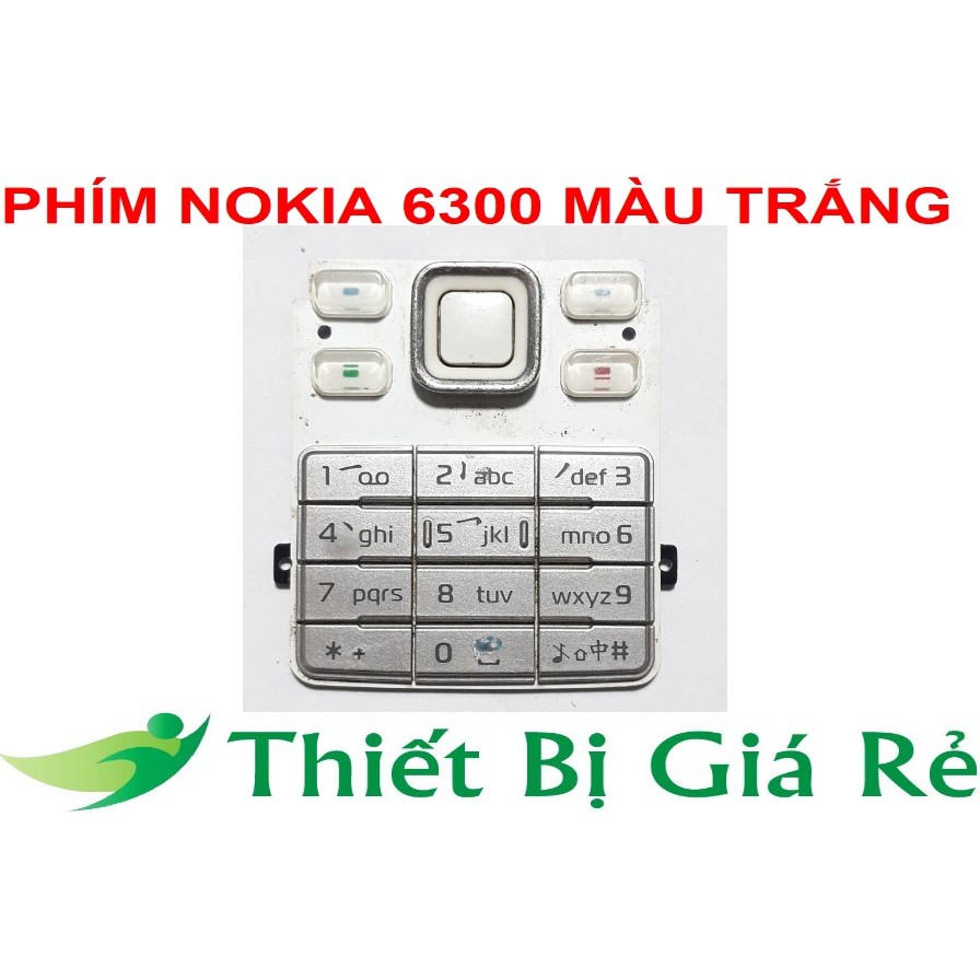 PHÍM NOKIA 6300 MÀU TRẮNG