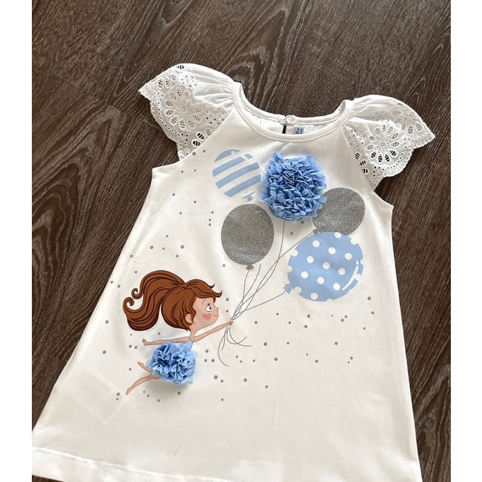 Váy Mayoral xuất dư xịn mịn dáng A suông cho bé gái từ 6-36 tháng