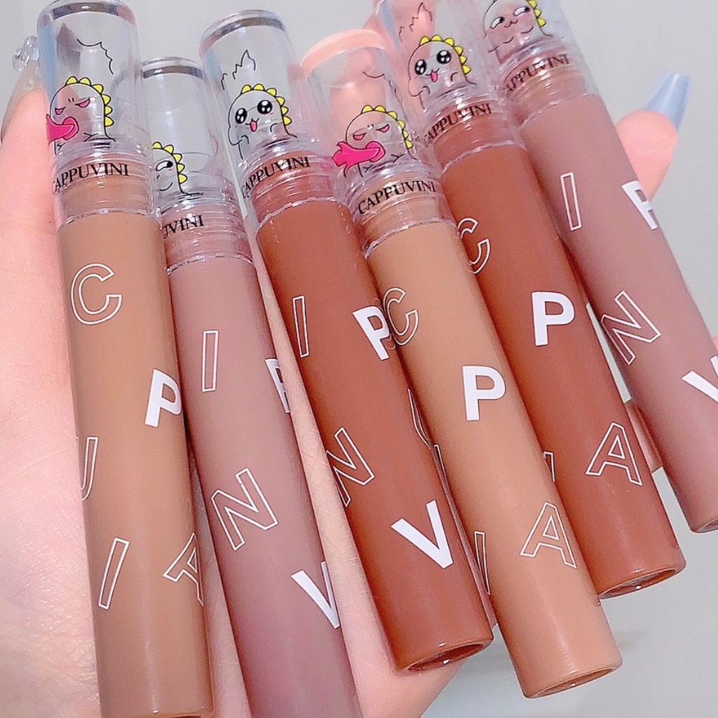 [Hàng mới về] Son môi Cappuvini trang điểm chống nước họa tiết quái vật đáng yêu