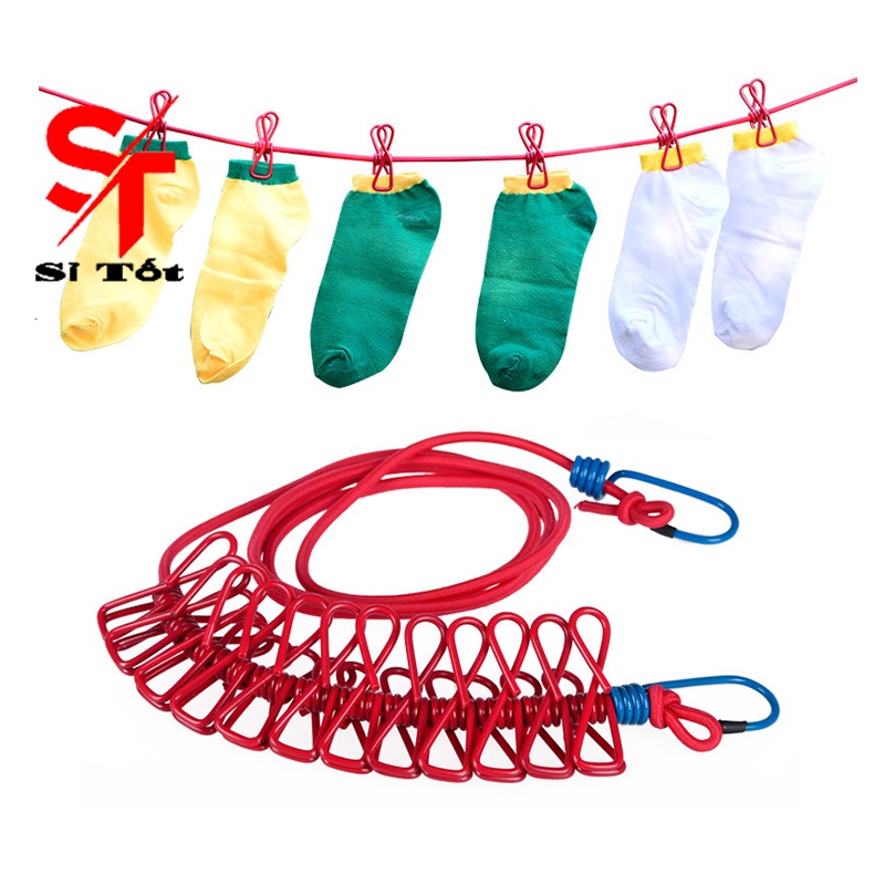 Dây Kẹp Phơi Tất Đồ Lót Đa Năng Tiện Dụng