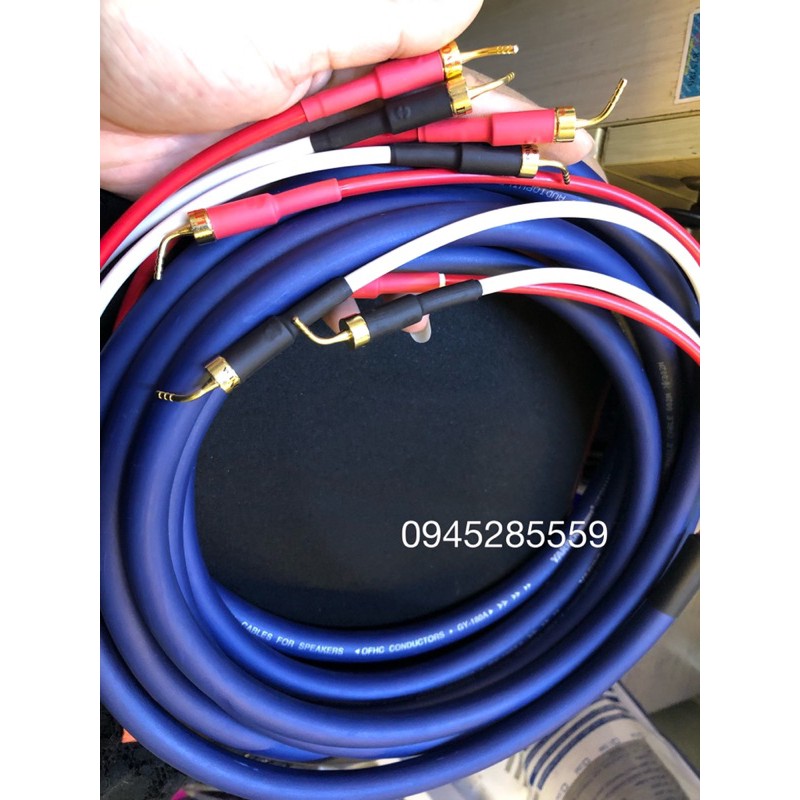 Dây loa YARBO Đức ,cặp 2,5 mét (giá tri ân )có cả bắp chuối và mỏ chim