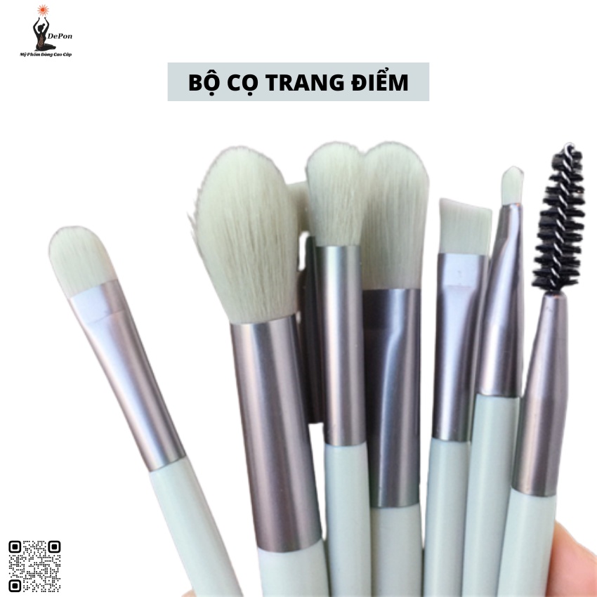 Bộ Cọ Trang Điểm 8 Cây Dành Cho Mắt Nam Nữ Đều Dùng Được