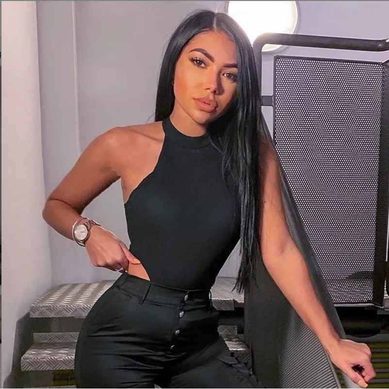 Jumpsuit cổ cao thời trang quyến rũ cho nữ