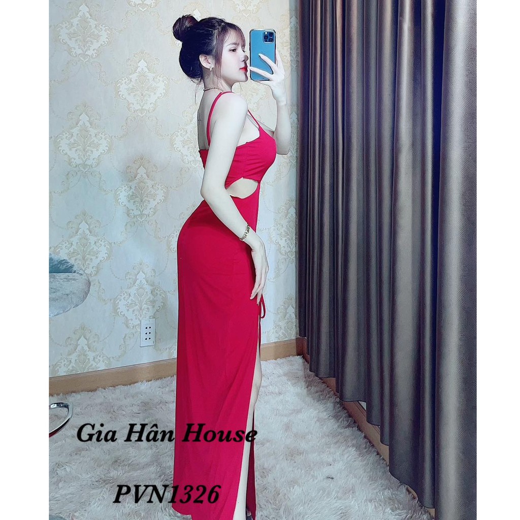 [Mã FATHANG5 giảm 10K đơn 50K] Đầm hở eo xẻ tà 2 bên | BigBuy360 - bigbuy360.vn