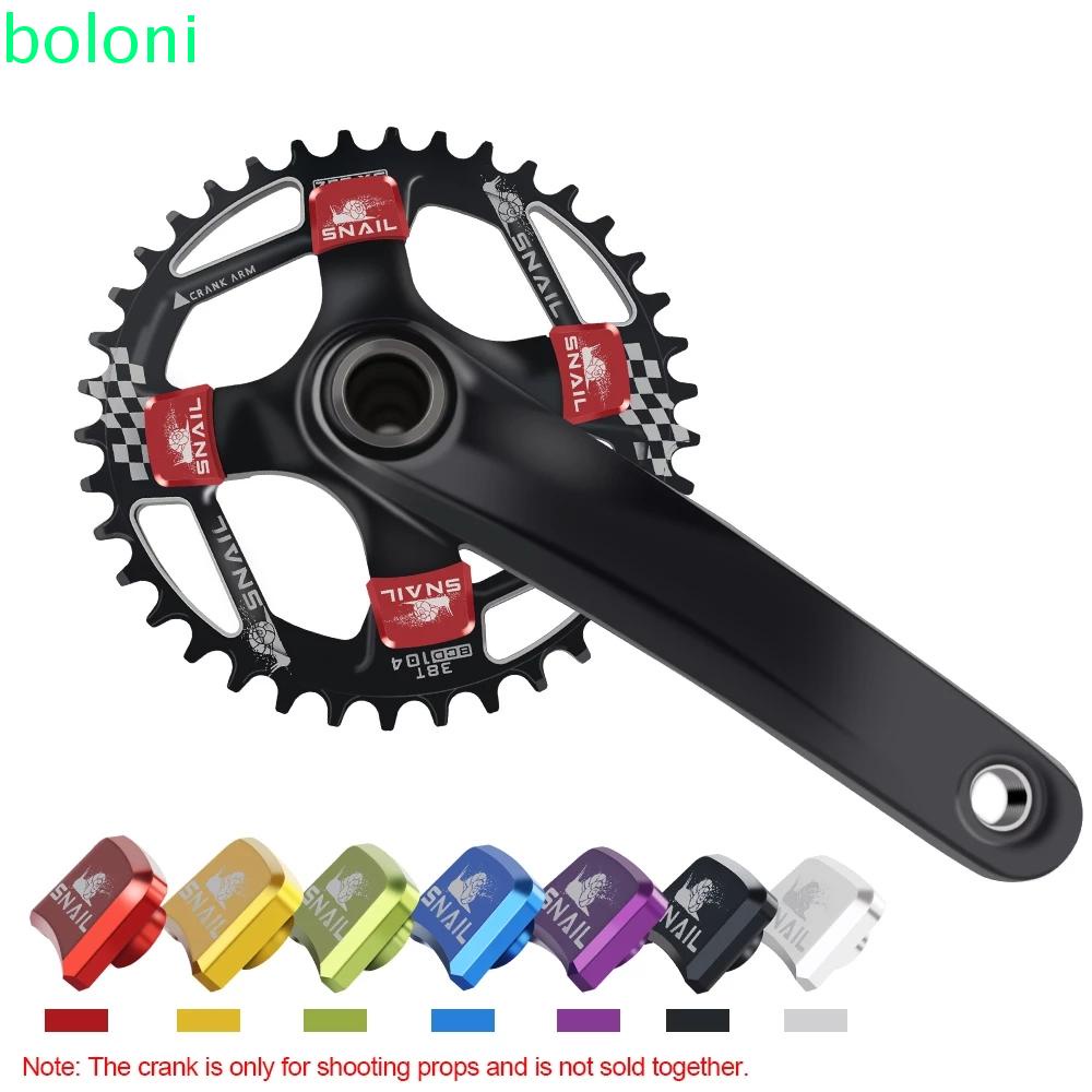 Colorful Crankset Bolts Mountain Bike Chainring Bolt Square Plate Nail Road Bike Bicycle Part 4pcs Crankset Fixed Nut Aluminum Alloy three-disk changed single-disk Chainwheel Screws/Multicolor