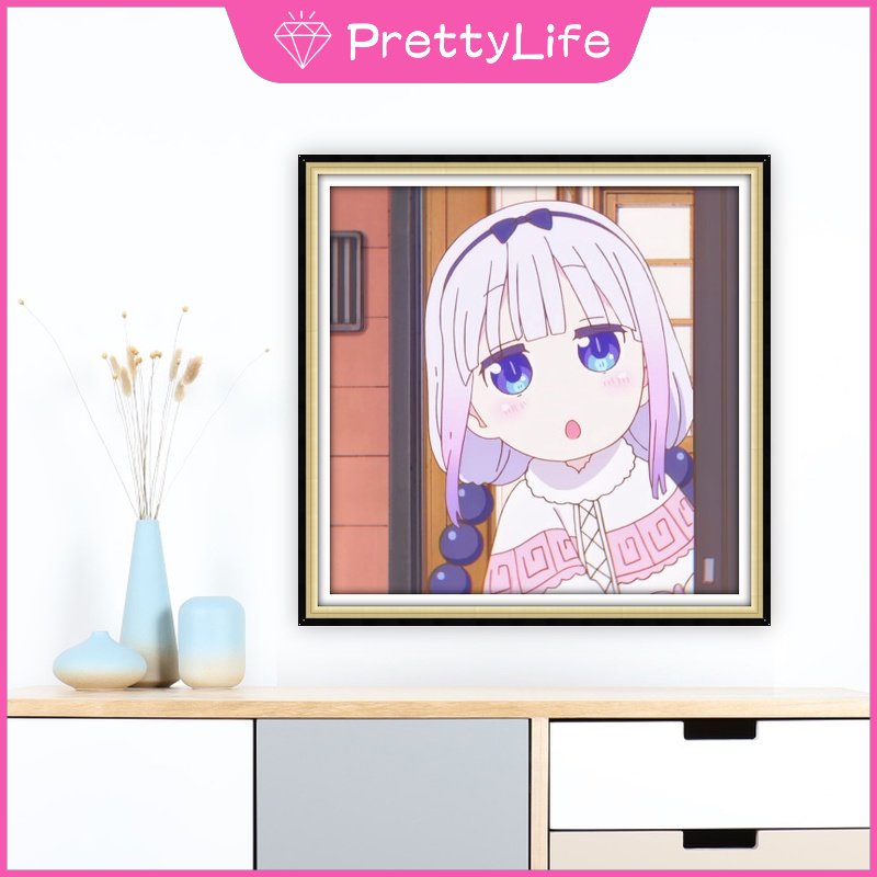 Bộ Tranh Đính Đá 5D Tự Làm Hình Hoạt Hình Nhật Bản Trang Trí Nhà Cửa 30x30cm / 40x40cm / 50x50cm