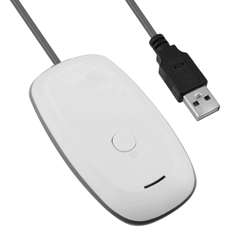 Wireless Receiver Adapter for Xbox 360 Desktop Pc Laptop Gaming Wireless USB 2.0 Gaming Receiver Adapter(White)