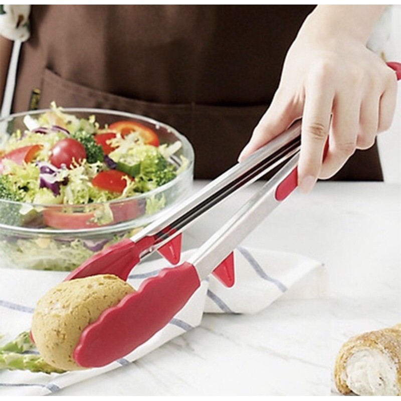 Kẹp Gắp silicon Thức Ăn Thực Phẩm 21cm