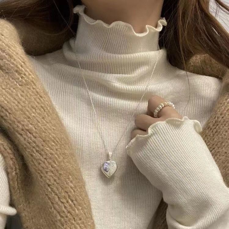 Áo sweater cổ cao dáng ôm phong cách Hàn Quốc thời trang thu đông mới dành cho bạn nữ