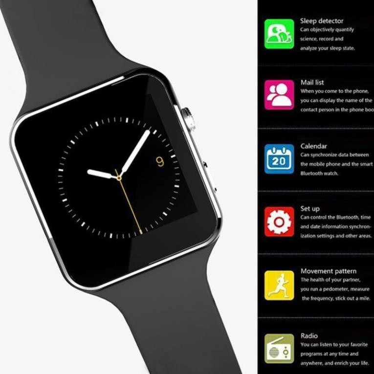 Đồng hồ thông minh lắp sim giá rẻ Smartwatch X6 màn hình cong mẫu mới