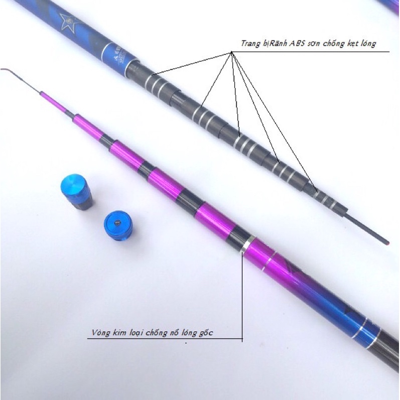 Cần cây Thống Soái 6H19 hàng nội địa trung tặng 1 ngọn phụ