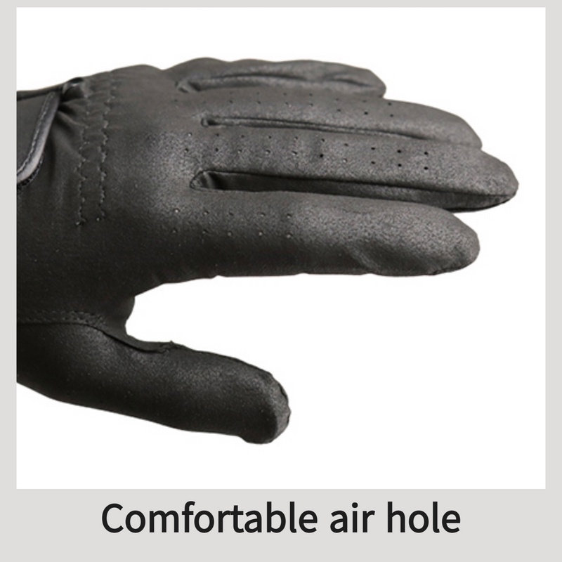 Hàn Quốc  Metal Black/ da tổng hợp/ Găng tay golf của nam /Men's Golf glove