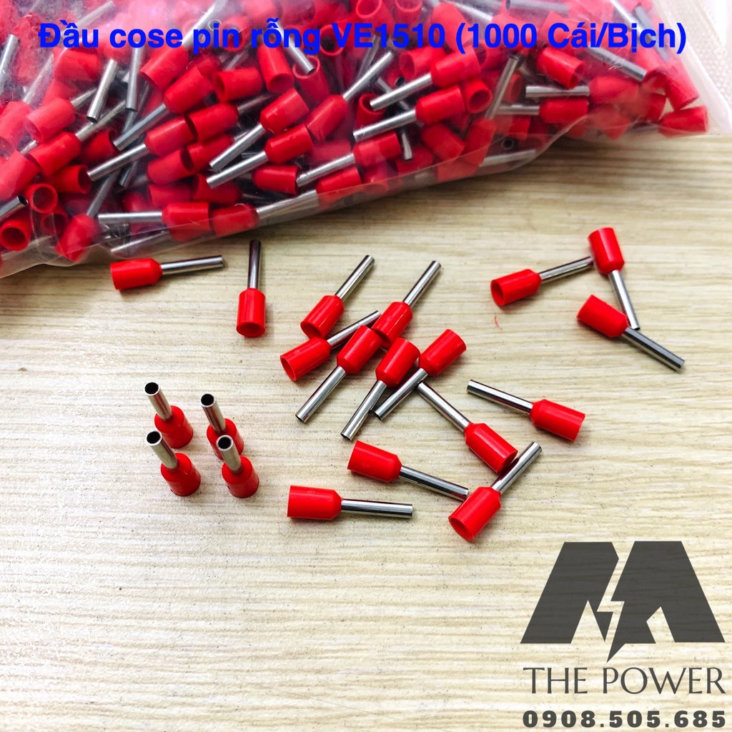Đầu cose pin rỗng VE1510 1.5mm có bọc nhựa