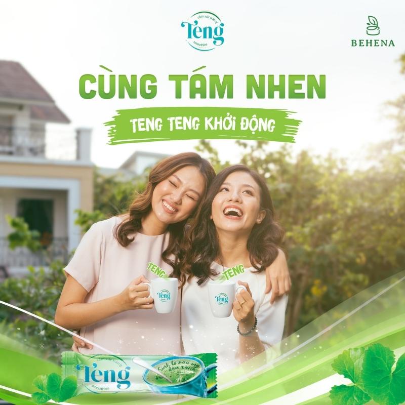 Bột rau má đậu xanh Teng Behena uống liên thanh nhiệt mát gan detox Lecomax BRMDX01