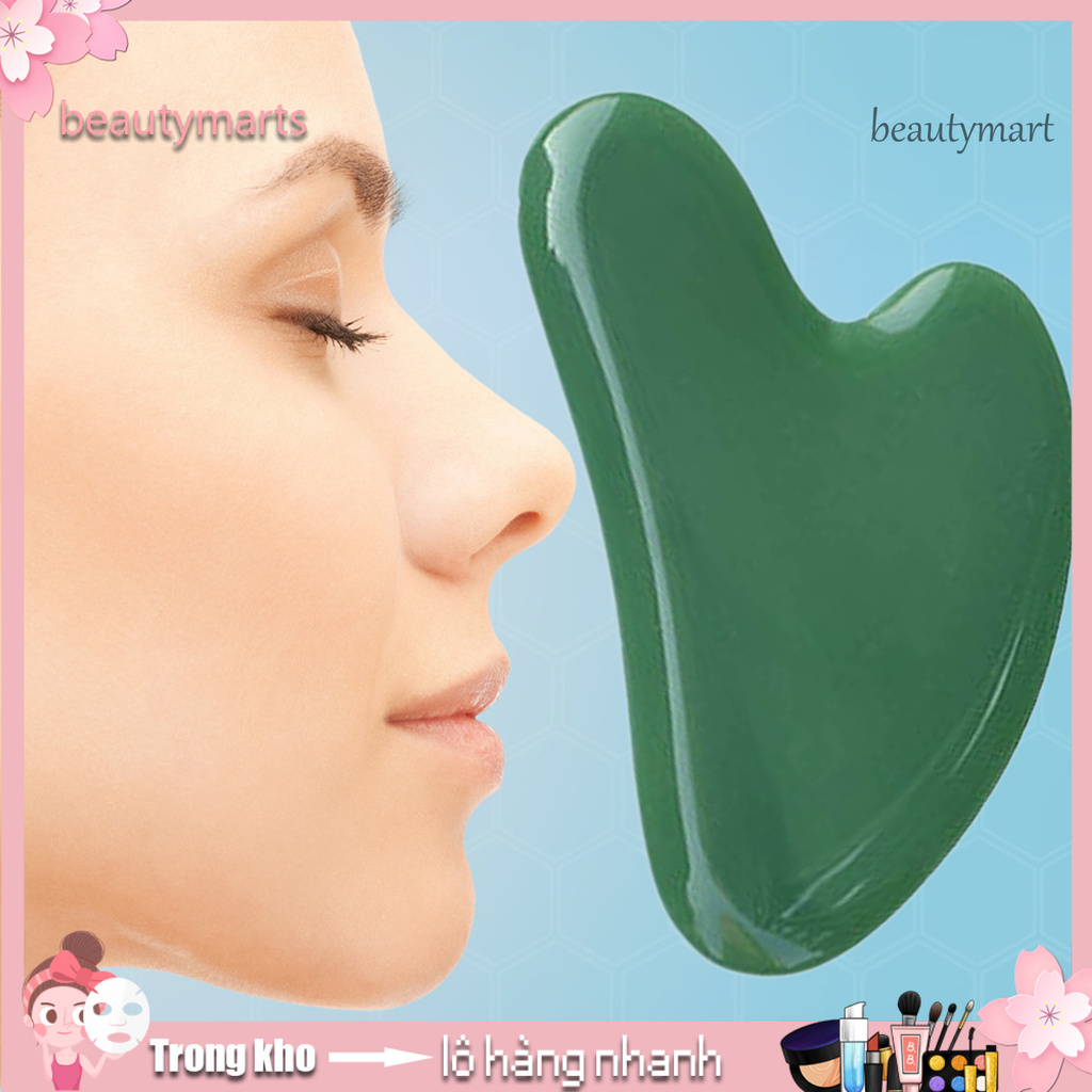 [Hàng mới về] Đá Mát Xa Giảm Nếp Nhăn Màu Xanh Lá Thiết Kế Trái Tim Xinh Xắn