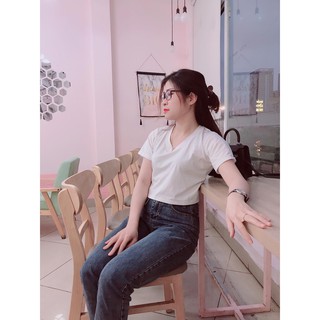 Áo croptop cổ tim