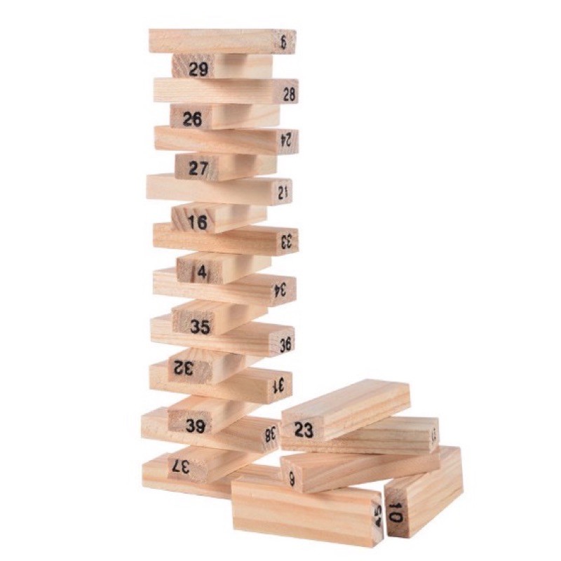 Đồ chơi rút gỗ loại 54 thanh to chắc chắn cho bé phát triển trí tuệ- Đồ chơi Domino gỗ cho bé