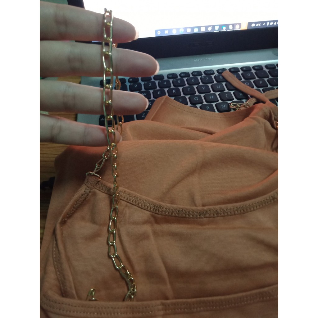 Đầm 2 dây xích ôm body rút dây xẻ đùi chất vải borip xịn sò Cam Kết hàng y hình chính chủ ( size dưới 53kg)