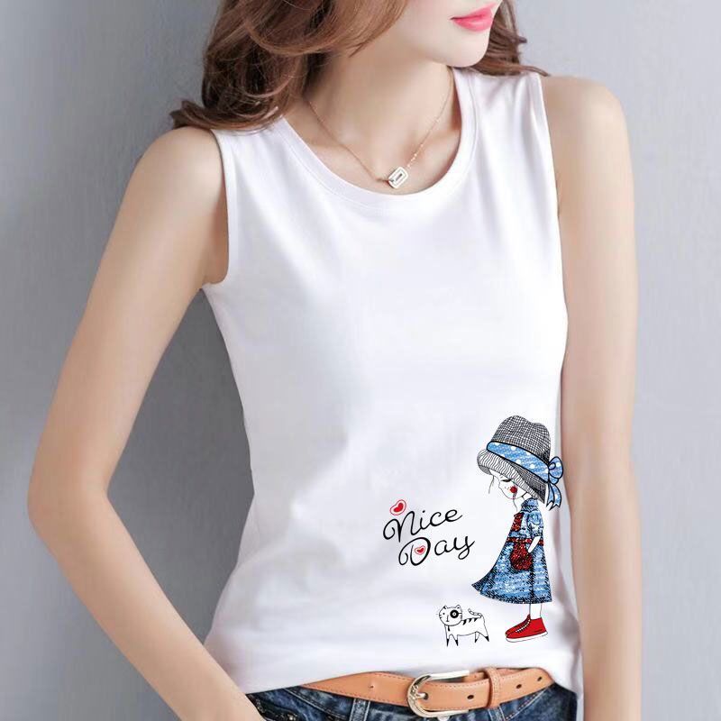 Áo sát nách cổ tròn dáng rộng màu trơn cho nữ