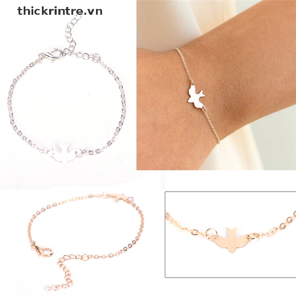 Vòng Tay Hình Chim Én Và Chim Nhỏ Nhắn Dễ Thương