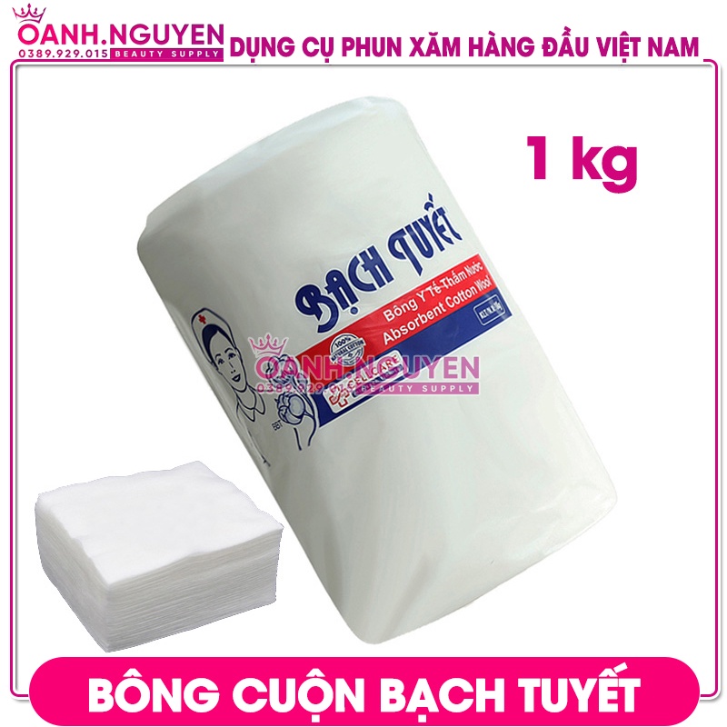 Bông Cuộn Bạch Tuyết Lau Mực Xăm (1 kg)