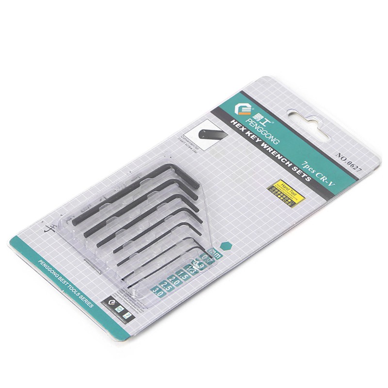 Bộ 7 cái cờ lê vặn đai ốc lục giác mini 0.7 - 3mm
