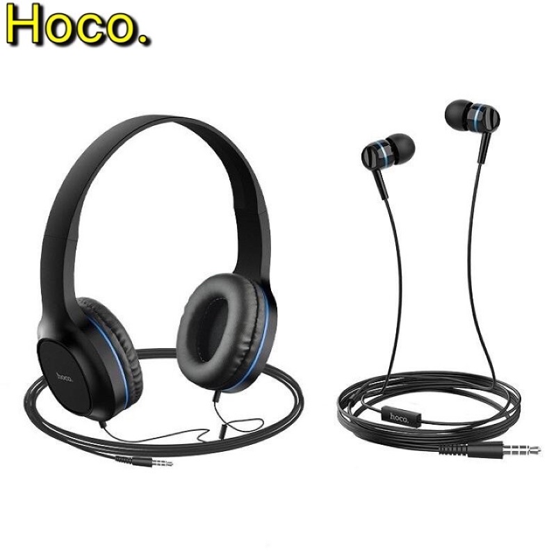 ✔FREESHIP✔Tai Nghe Chụp Tai Có Dây HOCO W24,tặng kèm tai nghe nhét tai,Có Micro Cho Máy Tính,PC Điện thoại, Laptop và Xb