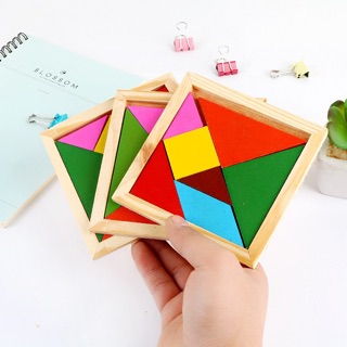 Bộ xếp bảng gỗ hình học thông minh cho bé nhận biết màu sắc