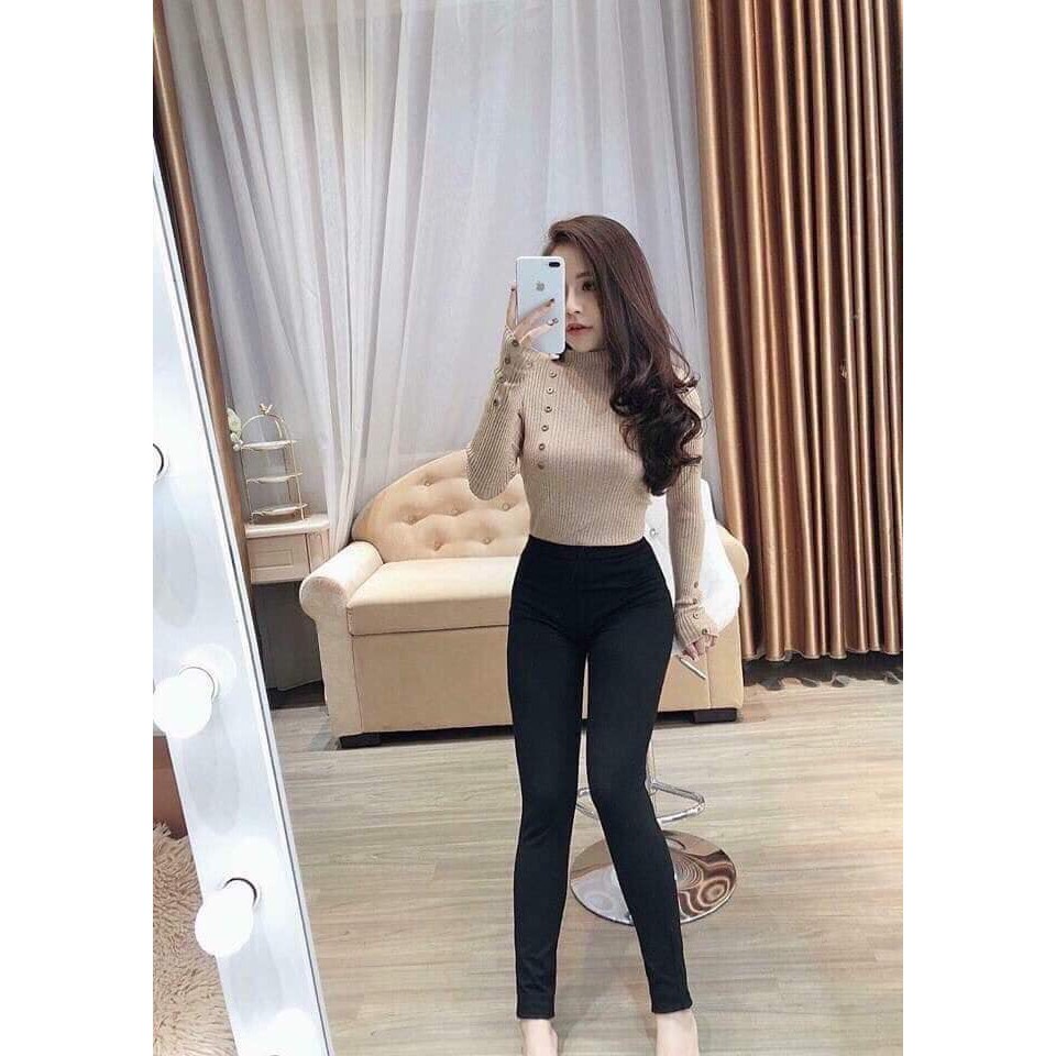 quần leging nữ nâng mông tôn vòng 3 vải cotton co dãn, Quần legging nâng mông KH115