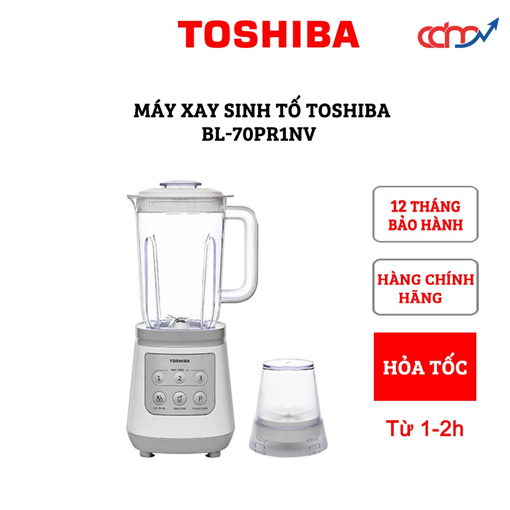 [Mã ELHA22 giảm 6% đơn 300K] Máy xay sinh tố Toshiba BL-70PR1NV - Hàng chính hãng - Thương hiệu Nhật Bản